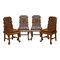 Chinese Ornately Carved Dragon Dining Occasional Chairs, 1900s, Set of 4, Image 1