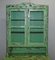 Victorian Hand-Painted Distressed Green Dresser Bookcase or Kitchen Cupboard, Image 7