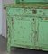 Viktorianisches Handbemaltes Grünes Kommode Bücherregal oder Küchenschrank 5