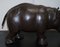 Large Omersa Brown Leather Hippo Stool or Footstool from Omersa, 1930s 8