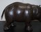 Large Omersa Brown Leather Hippo Stool or Footstool from Omersa, 1930s, Image 8