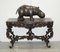 Large Omersa Brown Leather Hippo Stool or Footstool from Omersa, 1930s 2