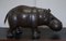Large Omersa Brown Leather Hippo Stool or Footstool from Omersa, 1930s 3