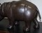 Large Omersa Brown Leather Hippo Stool or Footstool from Omersa, 1930s 13