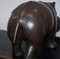 Large Omersa Brown Leather Hippo Stool or Footstool from Omersa, 1930s, Image 11