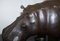 Large Omersa Brown Leather Hippo Stool or Footstool from Omersa, 1930s 17