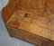 Victorian Satinwood Settle Bench or Pew with Internal Storage 9