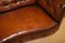 Regency Serpentine Handgefärbtes Whiskey Braunes Leder Chesterfield Sofa 11