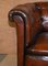 Regency Serpentine Hand Dyed Whisky Brown Leather Chesterfield Sofa 5