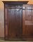 European Sumlime Hand-Painted Wardrobe or Hall Cupboard in Oak Wood, 1800s 10