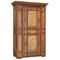 European Sumlime Hand-Painted Wardrobe or Hall Cupboard in Oak Wood, 1800s 1