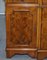 Burr & Burl Yew Wood and Faux Drawer Fronted Library Bookcase Sideboard with Shelves 11