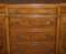 Burr & Burl Yew Wood and Faux Drawer Fronted Library Bookcase Sideboard with Shelves 12