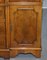 Burr & Burl Yew Wood and Faux Drawer Fronted Library Bookcase Sideboard with Shelves 15