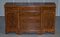 Burr & Burl Yew Wood and Faux Drawer Fronted Library Bookcase Sideboard with Shelves 2