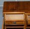 Burr & Burl Yew Wood and Faux Drawer Fronted Library Bookcase Sideboard with Shelves, Image 20