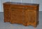 Burr & Burl Yew Wood and Faux Drawer Fronted Library Bookcase Sideboard with Shelves, Image 3