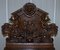 Antique Italian Renaissance Revival Carved Walnut Hall Bench Seat with Cherubs Putti 4