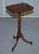 Antique Regency Style Flamed Walnut & Inlaid Tripod Side or End Lamp Tables, Set of 2 3