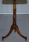 Antique Regency Style Flamed Walnut & Inlaid Tripod Side or End Lamp Tables, Set of 2 8
