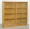 Matching English Oak Library Study Bookcases with Glazed Doors, Set of 2 16