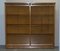 Matching English Oak Library Study Bookcases with Glazed Doors, Set of 2 3