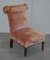 Victorian Boudoir Armchairs with Salmon Pink Velour Upholstery, Set of 2 12