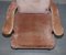 Victorian Boudoir Armchairs with Salmon Pink Velour Upholstery, Set of 2, Image 6