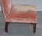 Victorian Boudoir Armchairs with Salmon Pink Velour Upholstery, Set of 2, Image 20
