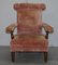 Victorian Boudoir Armchairs with Salmon Pink Velour Upholstery, Set of 2 3