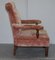 Victorian Boudoir Armchairs with Salmon Pink Velour Upholstery, Set of 2, Image 9