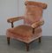 Victorian Boudoir Armchairs with Salmon Pink Velour Upholstery, Set of 2, Image 2