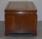 Burr Walnut & Brown Leather Cushion Drawer Partner Desk from Hamptons & Sons 16
