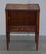 19th Century Dutch Marquetry Inlaid Side Table with Tambour Fronted Door, Image 3