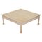Tavolino da caffè molto grande in legno di quercia con gambe intagliate, Immagine 1