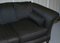 Handmade Black and Silver Upholstered Sofa with Light Hardwood Frame 5