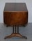 Large Extending Flamed Hardwood Side or Card Table with Lion Feet from Bevan Funnell 11