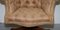 Hardwood Chesterfield Captain's Directors Armchair, Image 9