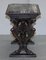 Italian Ornately Hand Carved Oak Side Table with Solid Marble Top, 1840s 20