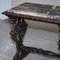 Italian Ornately Hand Carved Oak Side Table with Solid Marble Top, 1840s 19
