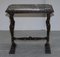 Italian Ornately Hand Carved Oak Side Table with Solid Marble Top, 1840s 18