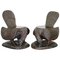 Ornate Hand Carved Solid Wood American Eagle Armchairs, 1900s, Set of 2 1