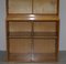 Vintage Oak Stacking Library Legal Bookcases with Glass Sliding Doors, 1972, Set of 2, Image 17