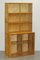 Vintage Oak Stacking Library Legal Bookcases with Glass Sliding Doors, 1972, Set of 2, Image 15