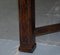 Art Nouveau Style Refectory Hayrake Dining Table with Carved Legs 17