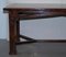 Art Nouveau Style Refectory Hayrake Dining Table with Carved Legs 11