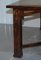Art Nouveau Style Refectory Hayrake Dining Table with Carved Legs 15