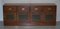 Flamed Mahogany and Green Leather Military Campaign Sideboard, Image 2