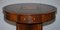 Antique Flamed Hardwood Revolving Rent Drum Table, Image 4