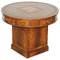 Antique Flamed Hardwood Revolving Rent Drum Table 1